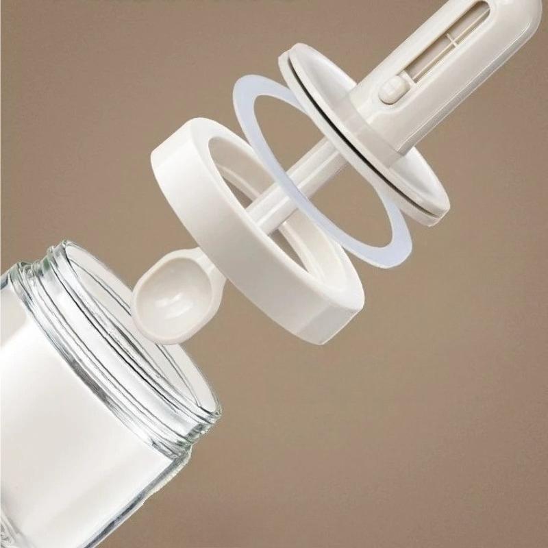 280ml Sealed Moisture Proof Salt Jar with Expandable Lid Spoon Kitchen Seasoning Container for Pepper and Salt Spices