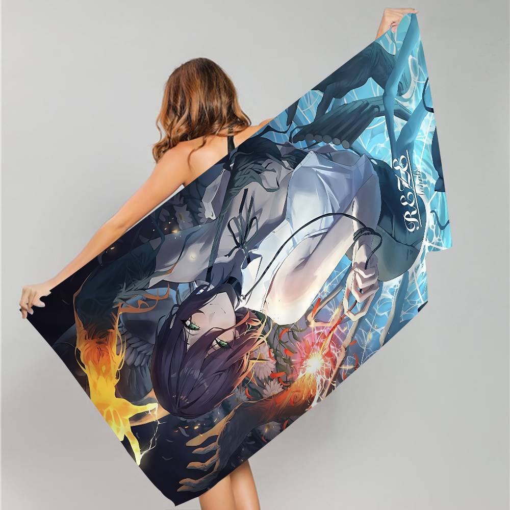 Anime C-Chainsaw M-Mans R-Rezes Big Microfiber Beach Towels Quick Dry Towel Sand Beach Towels Pool Towel For Travel Swim Pool Yoga