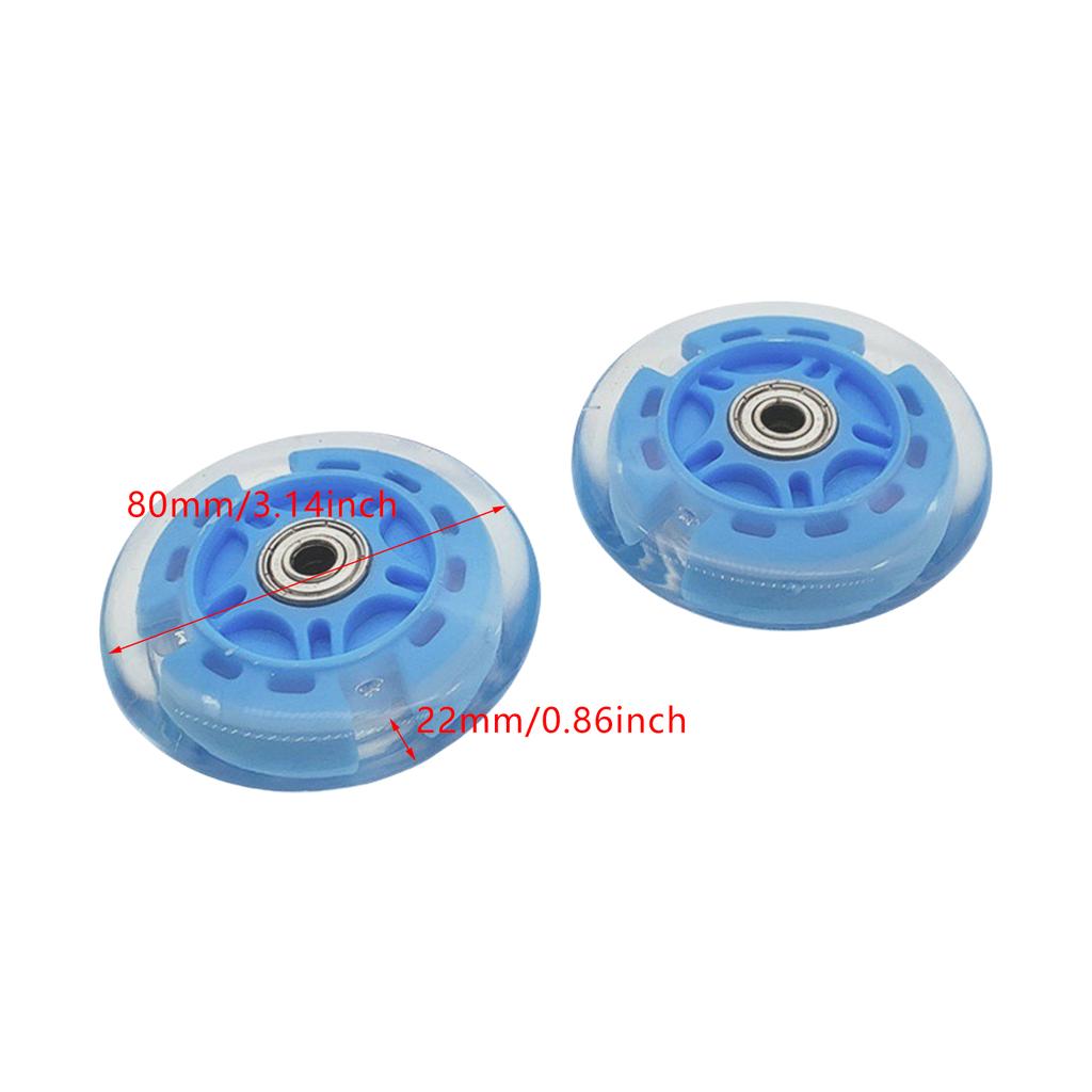 2pcs Mountain Skateboards Wheel Colorful Light Thickness Kids Scooters Wheel Enhances Cycling Enjoyment
