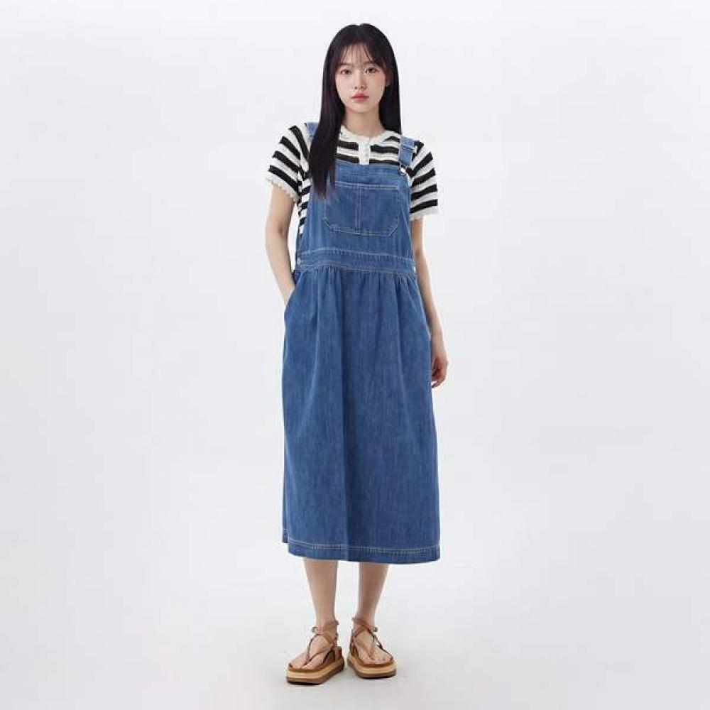 

Lap Front Pocket Denim Long Play Dress As2do462 IN (indigo)/S
