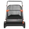 Push Lawn Sweeper, 66 cm Leaf & Grass Collector with 7 cu. ft. Hopper Bag, Adjustable Brush Height & Spinning Brushes, Heavy Duty Yard Sweeper with