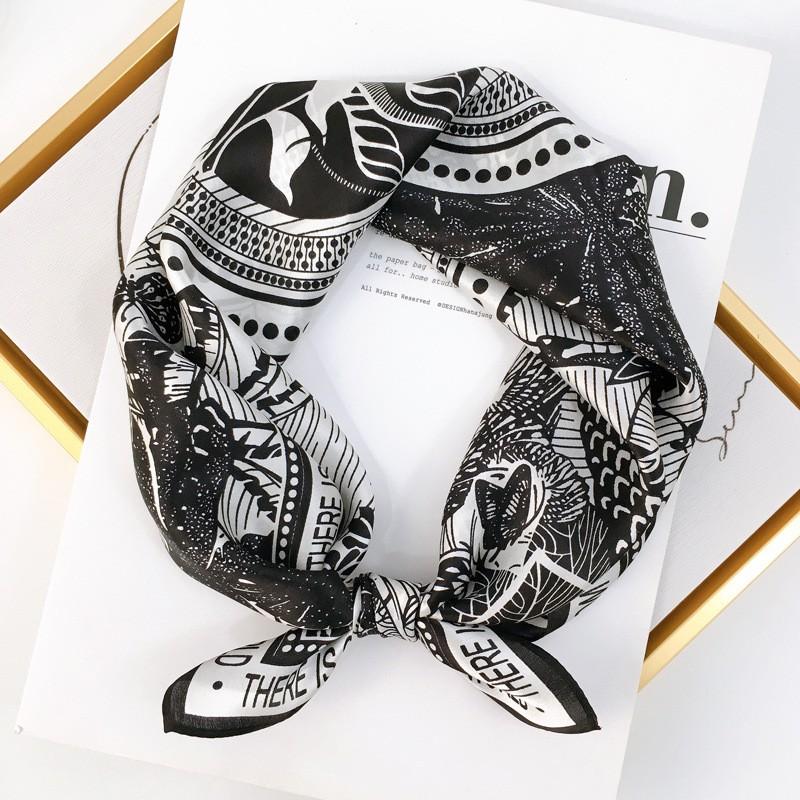 Silk Square Scarf Women 53x53cm Lightweight Pure Mulberry Neck Classic British Style Accessory