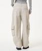 UNKNOWN PLANET Curved Cargo Cotton Pants Beige