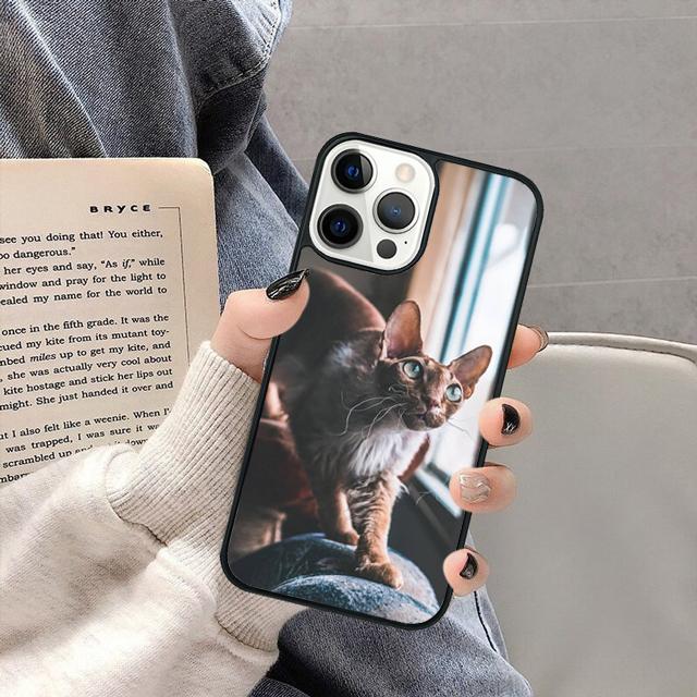 animal Sphynx Hairless cat Phone Case for iPhone 16 15 SE2020 13 14 11 12 Mini Pro Max 6 7 8 Plus coque fundas Shell