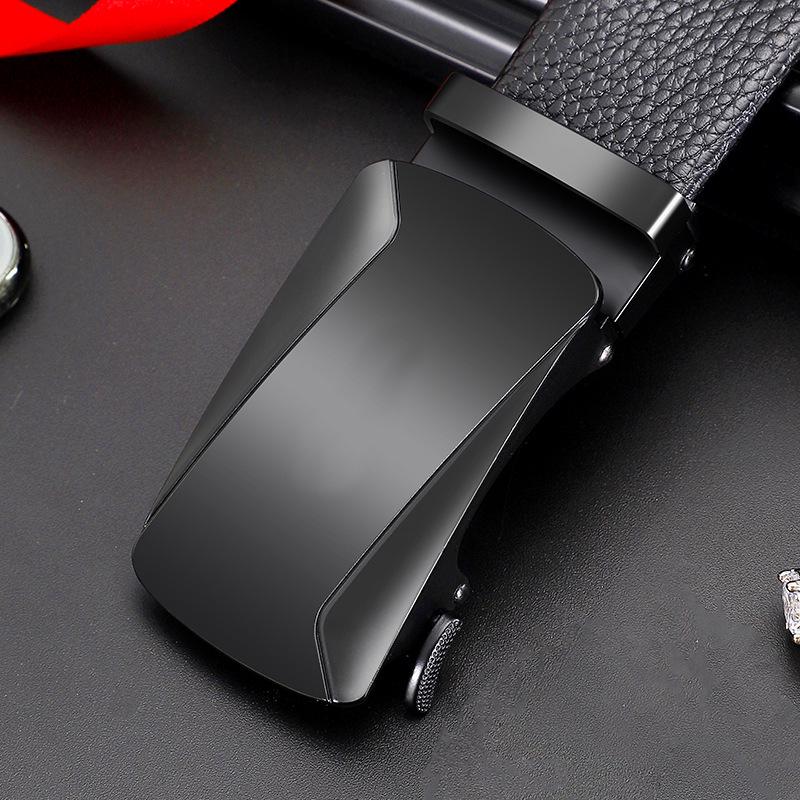 Herren Premium Echt Rindsleder Gürtel mit Legierung Automatikschließe