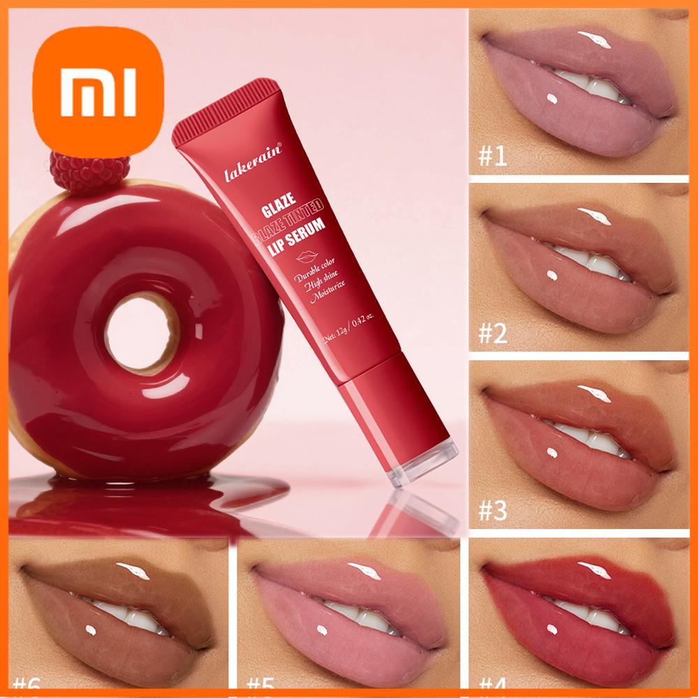 Xiaomi 6 Colors Lip Gloss Glowy Balm Tinted Lip Moisturizer Repairing Nourishing Lip Tint Glow Liquid Lip Gel Hydrating Lips Care