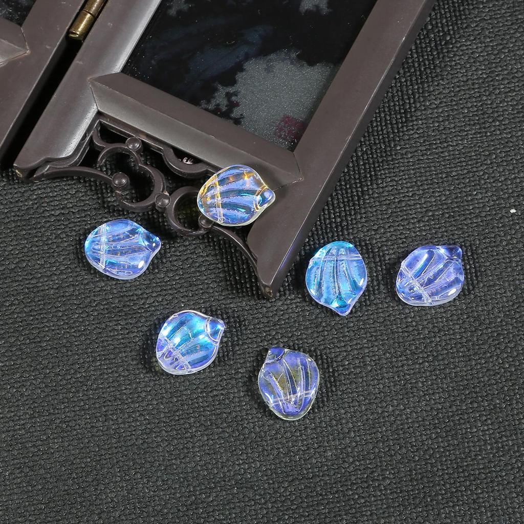 10 sztuk antyczny kwiat muszla liście koraliki szklane koraliki do tworzenia biżuterii bransoletka zrób to sam naszyjnik kolczyki akcesoria