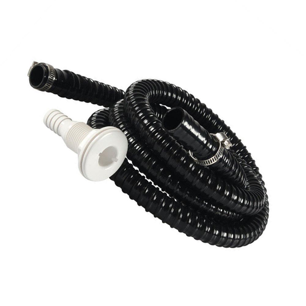 1 set Flexible Bilge Pump Hose Installation Kit 3/4-Inch Diameter 6.6 FT for Boats with 2 Clamps and Thru-Hull Fitting
