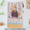 New 34*74cm Large Hand Towel Decorative 4 Layer Cotton Gauze Tea Towel Quick Dry Cartoon Washcloths for Home Restaurant
