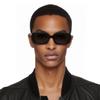 Gentle Monster Logo Engraved Rectangular Sunglasses Men Sunglasses Black MELROSE01