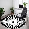 1pc Sunburst Pattern Office Round Area Rug, Mat Suitable For Office, Under Office Chairs Bedroom Living Room Home Decor, Room Deco