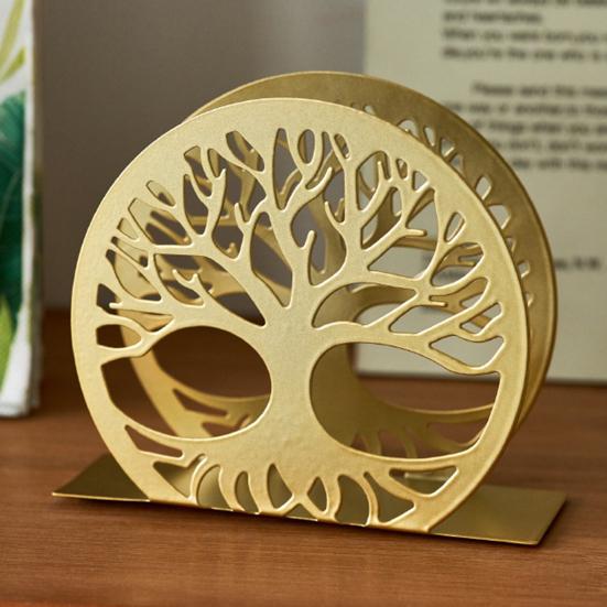 Portatovaglioli a Forma di Cervo da Tavolo Animale Foresta Albero Dispenser di Carta Rotondo Metallo Rustico Portatovaglioli di Stoffa per Cucina Fattoria Ristorante