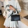 Stylish Black Pu Handbag Chic Summer Fashionable Small Square Shoulder Bag