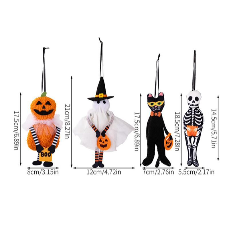 Halloween Hanging Pendant Pumpkin Ghosts Skeleton Doll Pendant Hanging Ornament Home Halloween Party Decor Horror House Props