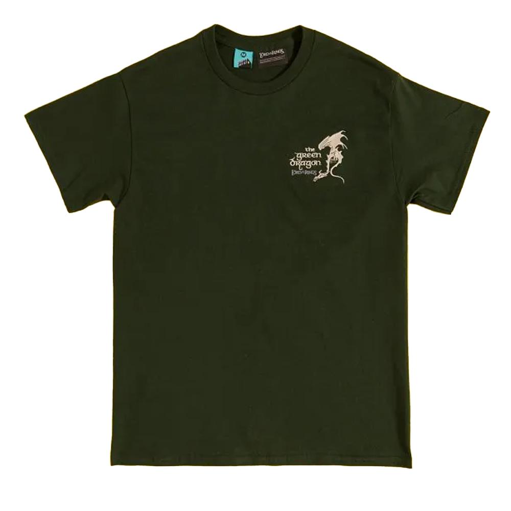 The Lord Of The Rings Unisex Adult Green Dragon Embroidered T-Shirt