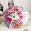 Strawberry Hat And Cat Umbrella 8-Frame for Travel, camping, Casual Lightweight Portable Umbrella, Essential for every family Holidays Gift