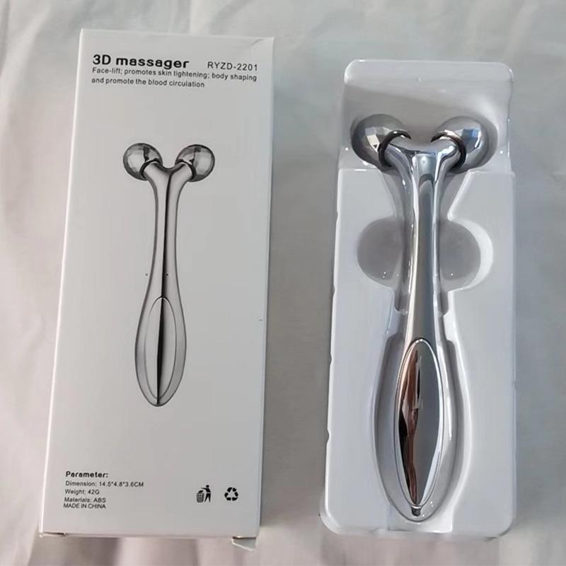

Мини Портативный 3D Y-образный Массажер для Лица Electroplated Silver
