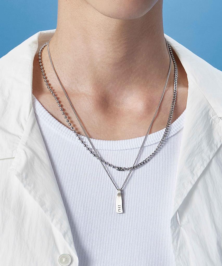 Maz Silver Lettering Two-Way Necklace