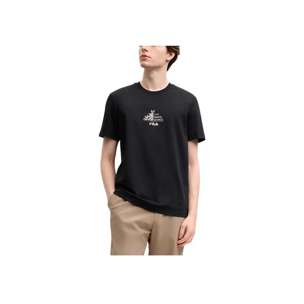 New FILA T Shirts Men's Jet Black BK F11M518101F-BK