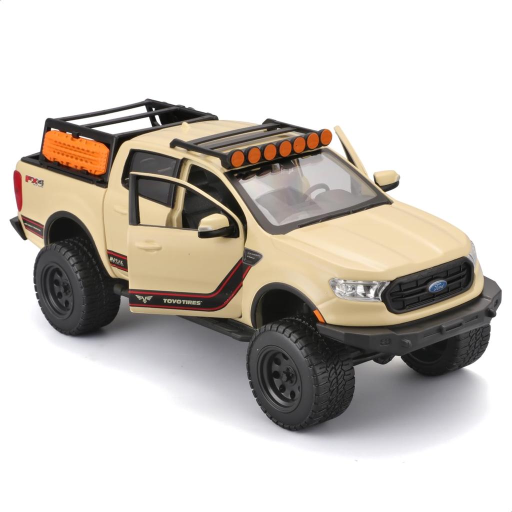 Maisto 1/27 Scale Ford Wrangler 2019 Sand Custom Off-Road Series / Diecast Model Car, Finished Model 32540