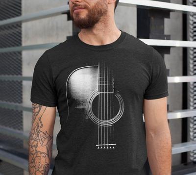 Acoustic Guitar T Shirt Musicians Guitarist Music Tees Player Shortsleev Musician Gifts Tshirt Dad Gift Guitar Cotton Clothes