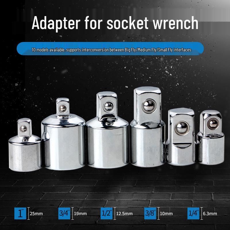 Ratsche-Steckschlüssel-Adapter für mehrere Antriebe: Wandelt 1/2" auf 3/8" auf 1/4" um