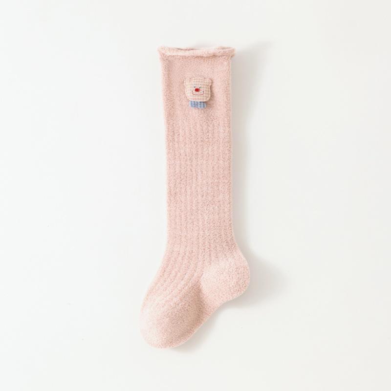 Coral Fleece Infant Knee-High Socks: Newborn Warmth & Comfort