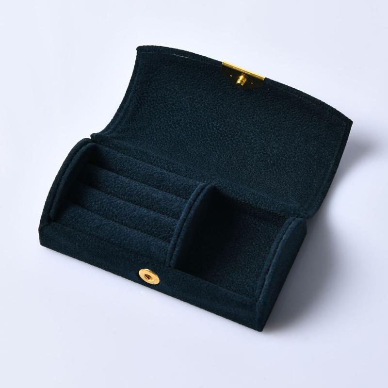 Kleine Schmuckaufbewahrungsbox Tragbar Reise Einfach Samt Ring Halskette Ohrringe Aufbewahrungsbox Reise Organizer Display Geschenkbox Neu