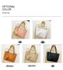 Women's Wavy Quilted Embroidered Tote Bag Set – 2024 Single Shoulder Large Bag