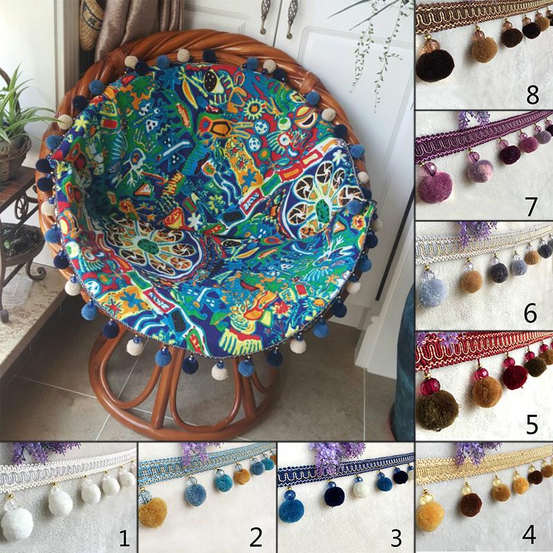 1 metr Evropský styl Pompom kuličková krajková lemovka Kuličková stuha Třásně Řemesla DIY Dekorace pohovky záclony Šicí příslušenství Čalounění Lemování