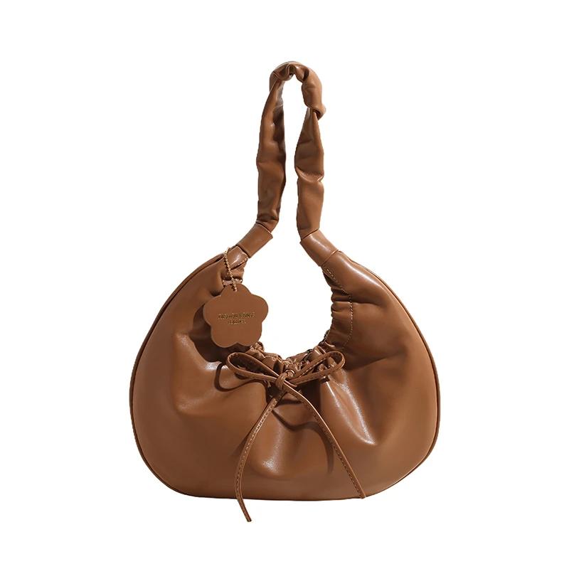 Geantă de umăr geantă elegantă de înaltă calitate textură feminină nouă de toamnă și iarnă geantă crossbody versatilă în formă de semilună