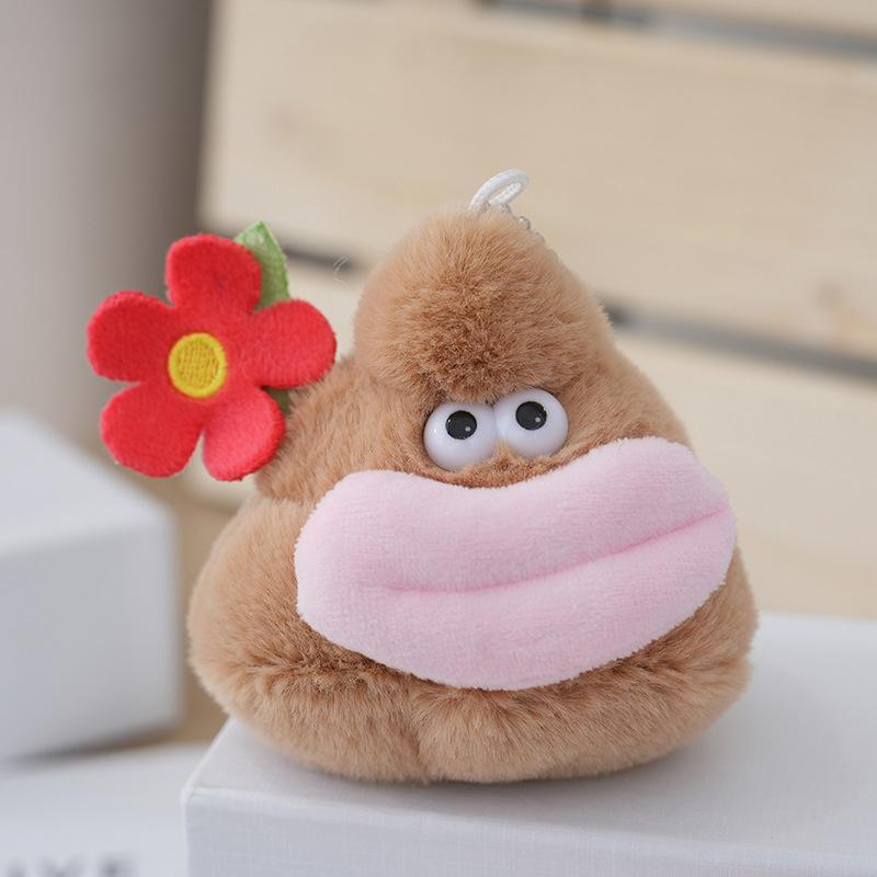 Cute Funny Sausage Mouth Plush Doll Keychain Pendant Cartoon Creative Keychain  Backpack Decoration Accessories Gifts
