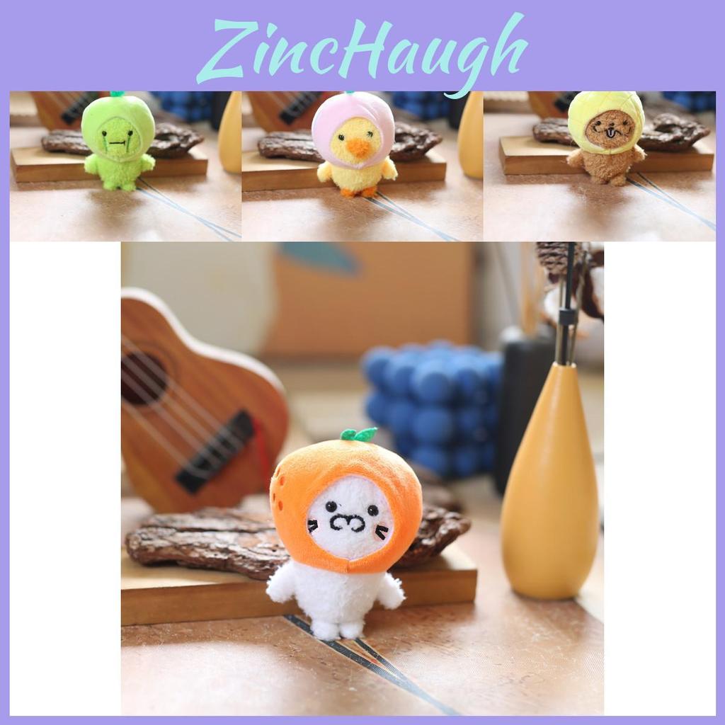 Adorable Fruit Duck Keychain Plush Toy Cute Bag Charm Soft Stuffed Animal