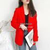 2025 Korean Style Women's Chic Casual Loose Long Sleeve Suit Top for Spring and Autumn