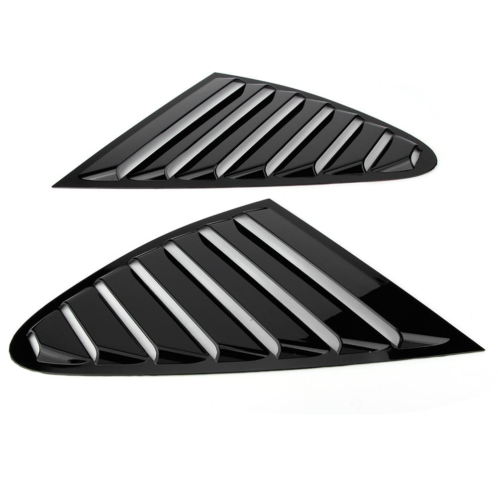 Vehicle Modification Window Louver Bright Black Side Window Scoop Cover Trim for A7 2009 2018