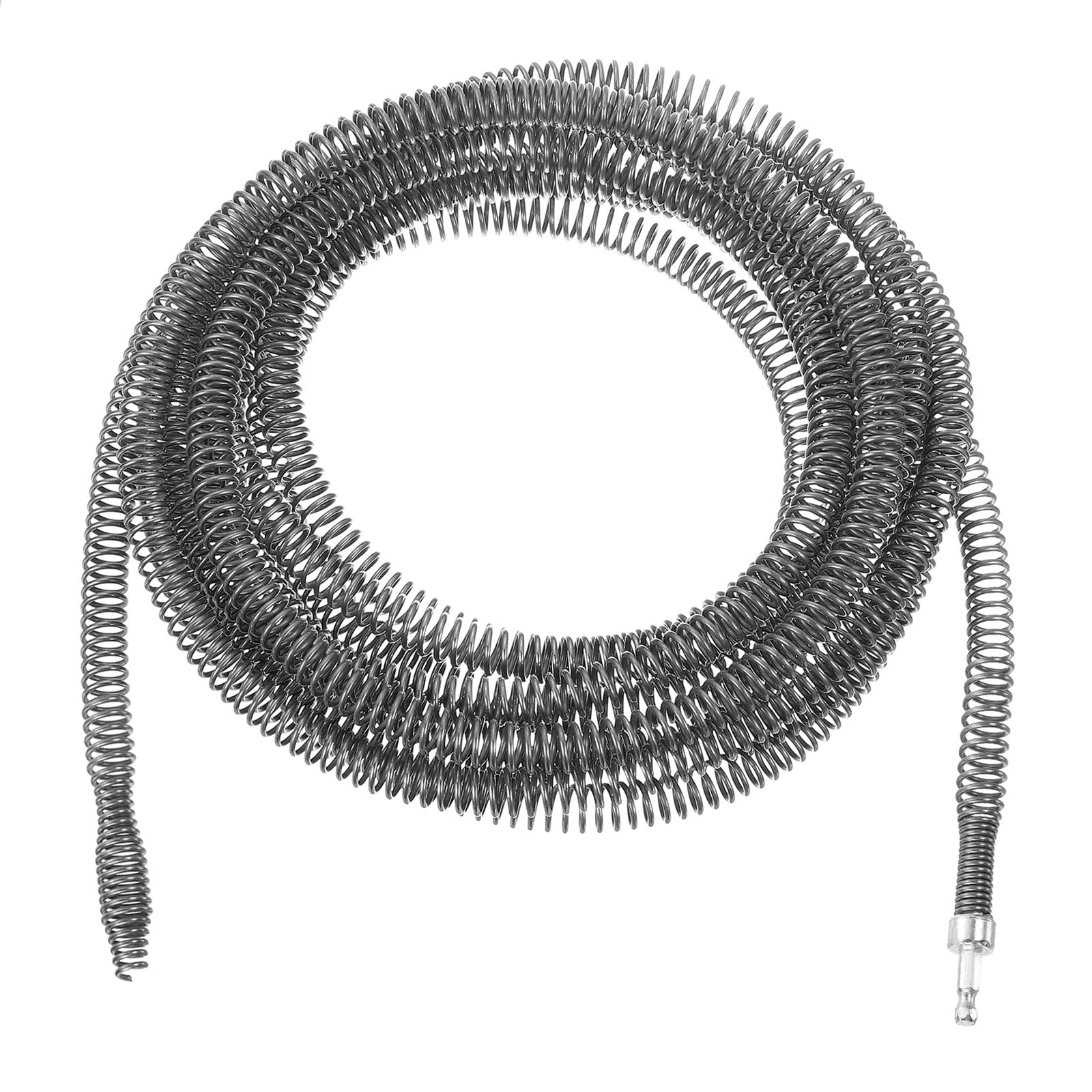 

uxcell 1 шт. Средство для удаления засоров 8 м Толщина 16 мм Удалитель волос из слива Соединитель для электродрели с пружинным тросом Змея для прочистки труб для кухонной раковины ванны