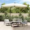 300 Cm Steel Mast Sun Umbrella In Sand White