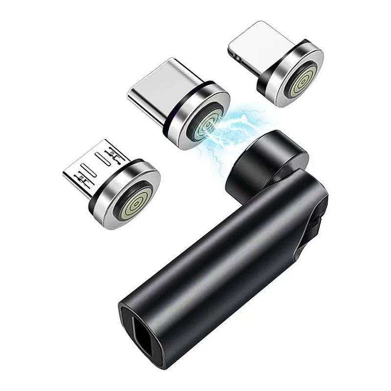 3-in-1 540° Rotating Magnetic Type-C Adapter for Fast Charging Apple & Android Devices