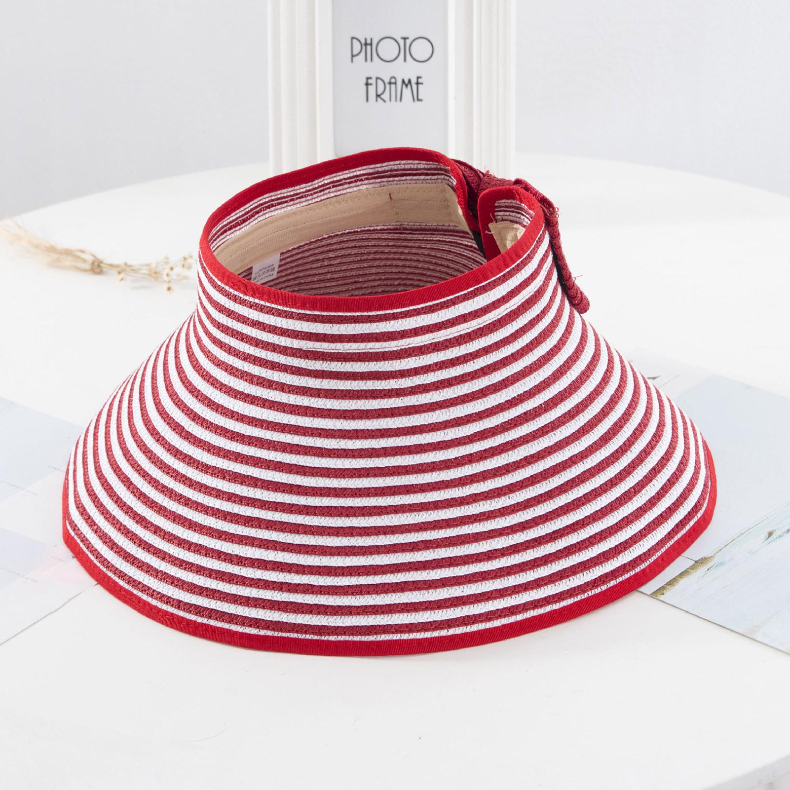 

Женская шляпа от солнца с широкими полями, складной регулируемый рулонный соломенный козырек с пляжной кепкой с бантом для пеших прогулок