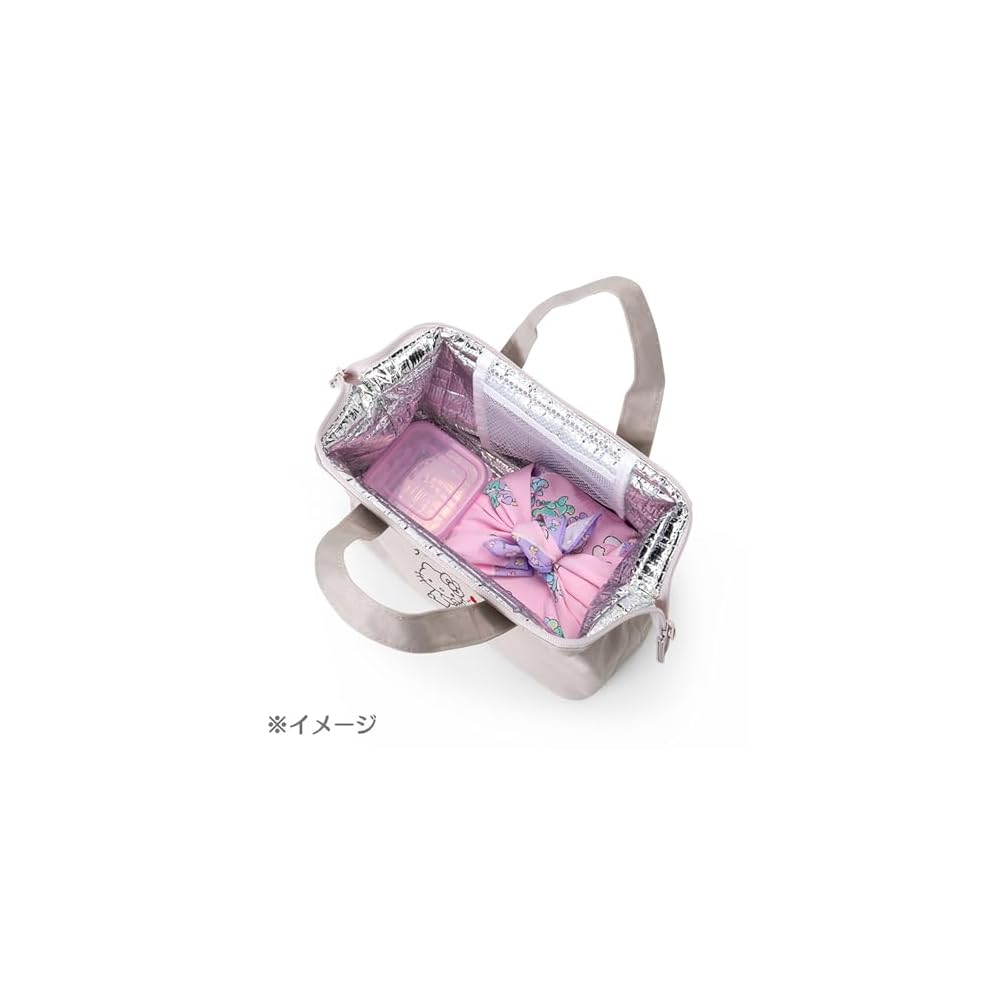 Sanrio Hello Kitty Wire-Framed Insulated Lunch Bag with Gusset, Lunch Box Holder, Lunch Tote, 298352