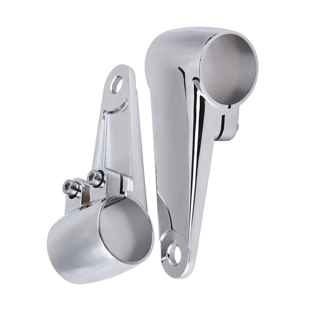 Chrome Motorcycle Headlight Side Mounting Front Fork Bracket for 35mm‑41mm Fork Tube