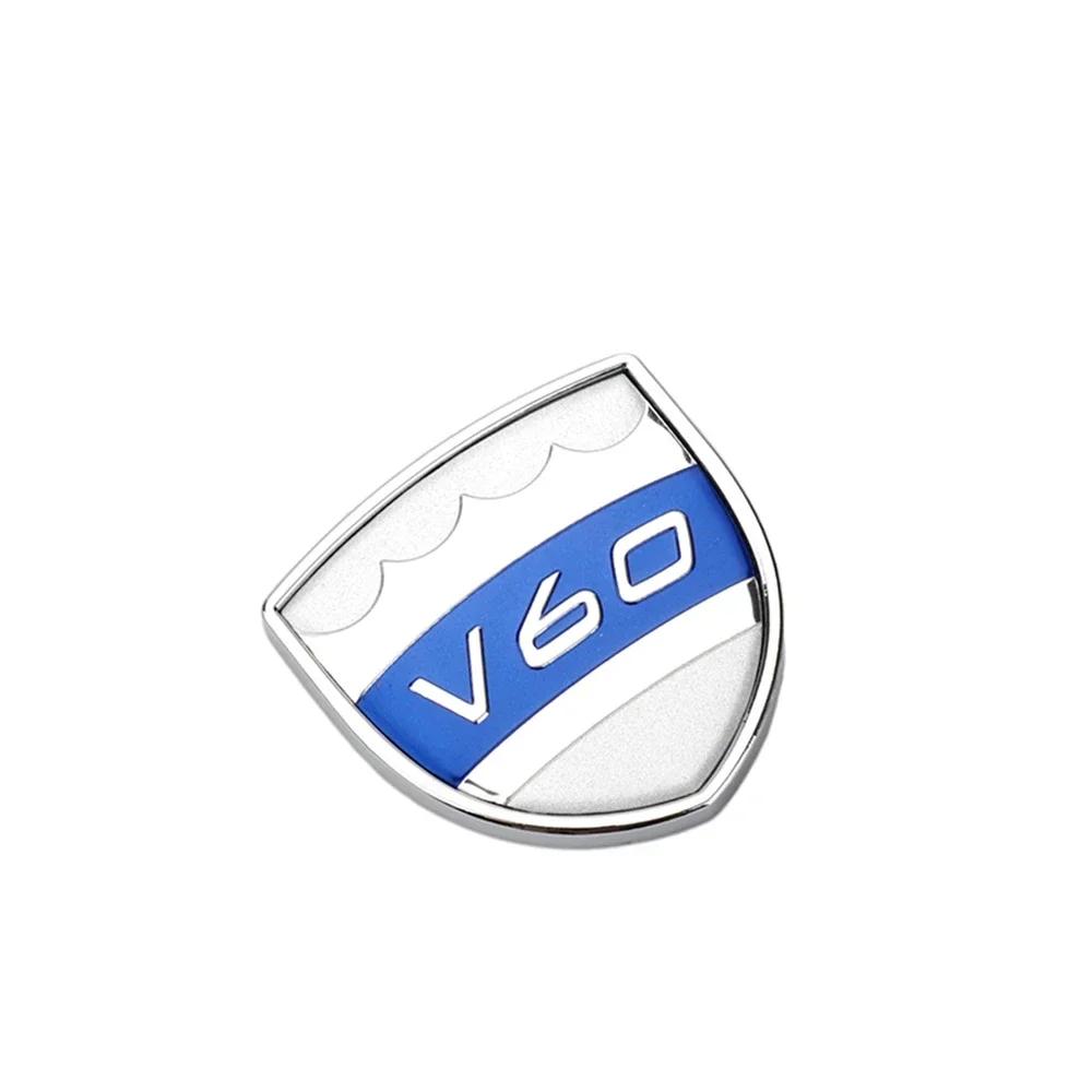 1P Car Stickers Trunk Waistline Metal Blue Black Badge Tuning Decorations For Volvo S V Xc 40 60 80 90 Auto Exterior Accessories
