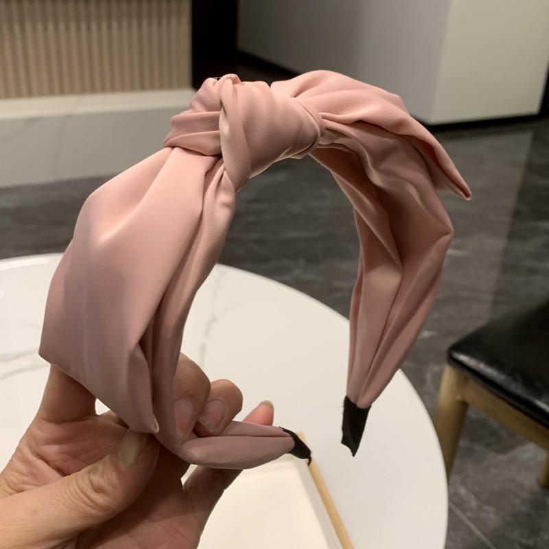 

Проста пов язка для волосся з бантиком для жінок однотонна вузлова обруч для волосся широка пов язка на голову корейські аксесуари для волосся головний убір для дівчаток Size fits all