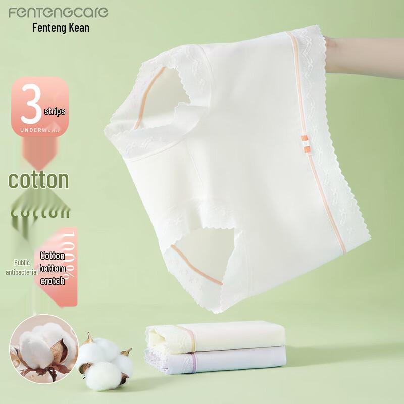FENTENGCARE Women s 7A Antibacterial High-Waisted Cotton Underwear L