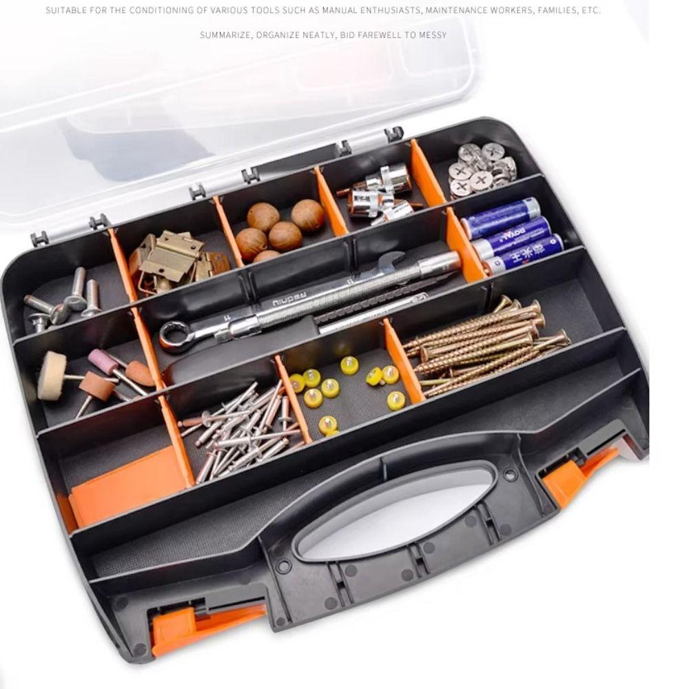 Metal Parts Screw Storage Box Plastic Auto Repair Tool Box Durable Parts Box