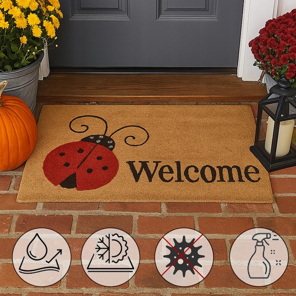 [PACZB] Coconut fiber doormat for home 45x75cm D6855BIEDRONKA