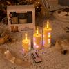 Flameless Candles with String Lights for Wedding Party Table Decor, Simulated Flickering Flame Ornaments for Home and Event