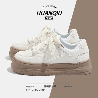 ZHQ3103 Platform White Shoes Women's 2025 New Retro High-heeled Hong Kong Style Chic Versatile Shoes Spring and Spring