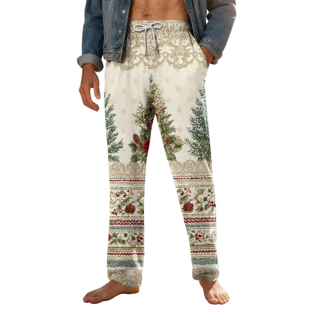 Men's Home Soft Pajama Pants Drawstring With Pockets Casual Sports Pants