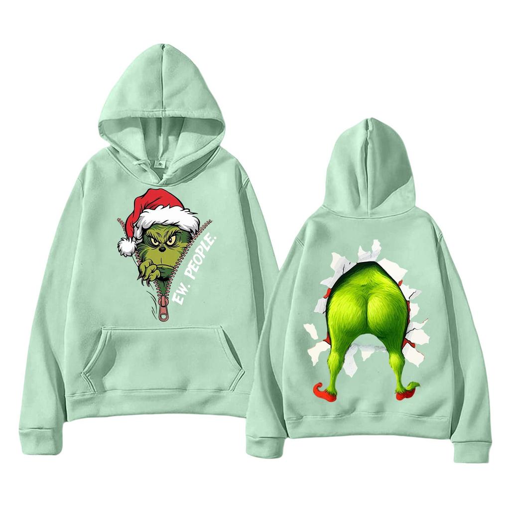 Women's Casual Christmas Letter Print Hoodie with Pockets, Trendy Pullover for Holiday